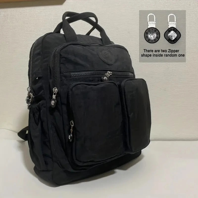 Women's Waterproof Nylon Laptop Backpack - Multi-Pocket Travel & School Bag