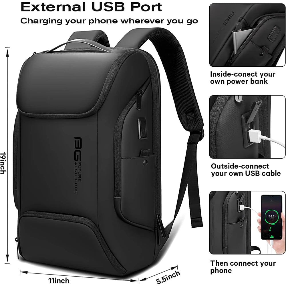 Business Travel Backpack with USB Charging Port