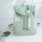 15-Inch Retro Chinese Embroidered Canvas Laptop Backpack - Handmade Drawstring Rucksack