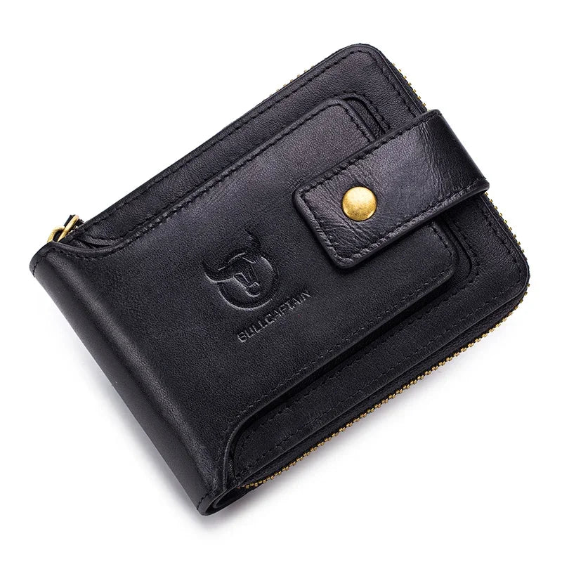 CONTACT'S Crazy Horse Leather Wallet - Men's Casual Coin Purse