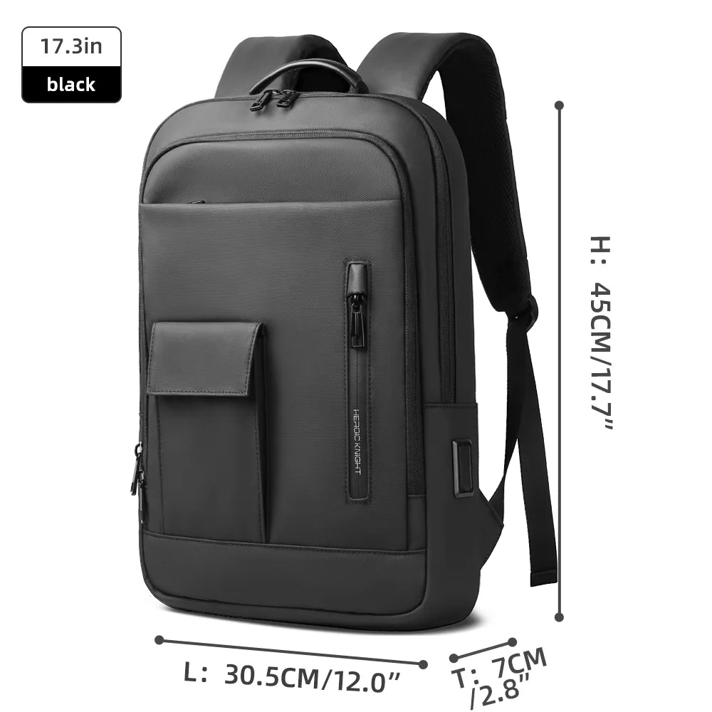 Heroic Knight 15.6"/17" Laptop Backpack - USB Charging Waterproof Business Bag