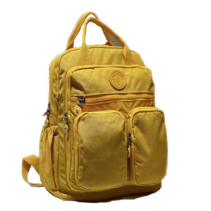 Women's Waterproof Nylon Laptop Backpack - Multi-Pocket Travel & School Bag