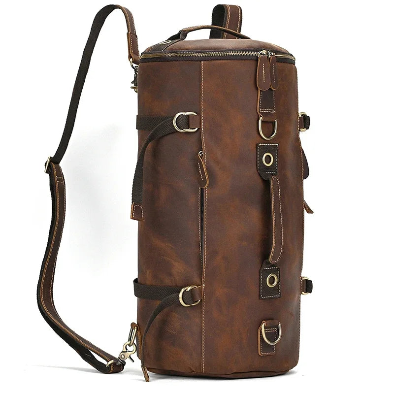 Genuine Leather Backpack Travel Daypack