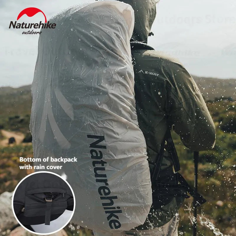 Naturehike 70L+5L Hiking Backpack - Waterproof Mountaineering Pack with Rain Cover