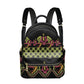 Polynesian Tribal Plumeria Hibiscus Print Backpack - Fashion PU Leather for Teenage Girls