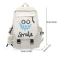 Preppy Nylon Backpack - Kawaii Large School Bag Double Handle