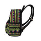 Polynesian Tribal Plumeria Hibiscus Print Backpack - Fashion PU Leather for Teenage Girls