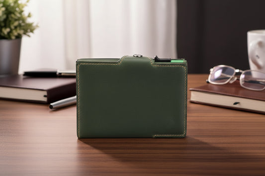 HUMERPAUL Smart Pop-Up RFID Card Wallet with Coin Purse