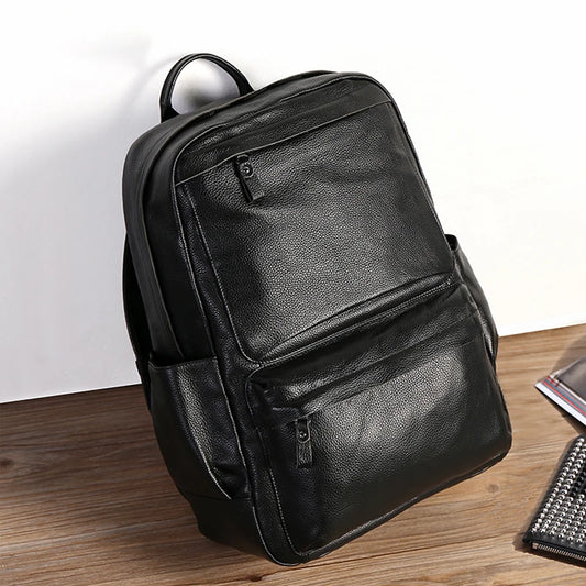 Genuine Leather Laptop Backpack for Men