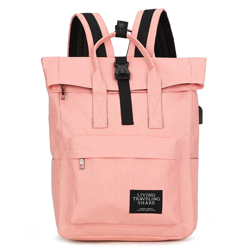 Multi-Color Oxford Laptop Backpack for Women