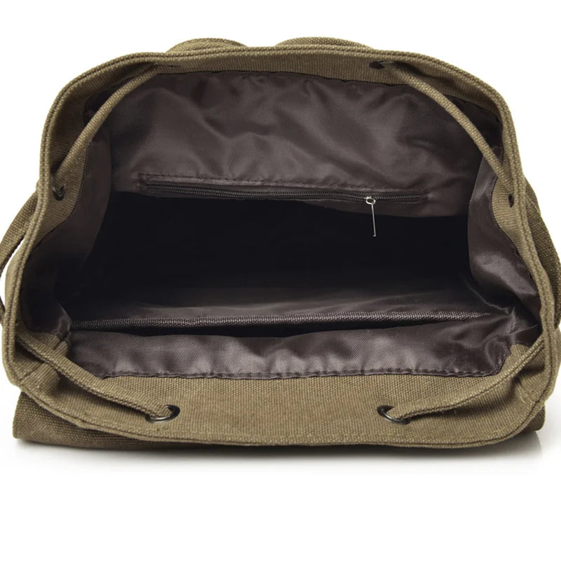 DIDA BEAR Canvas Backpack - Large Preppy School Bag Travel Rucksack for Boys