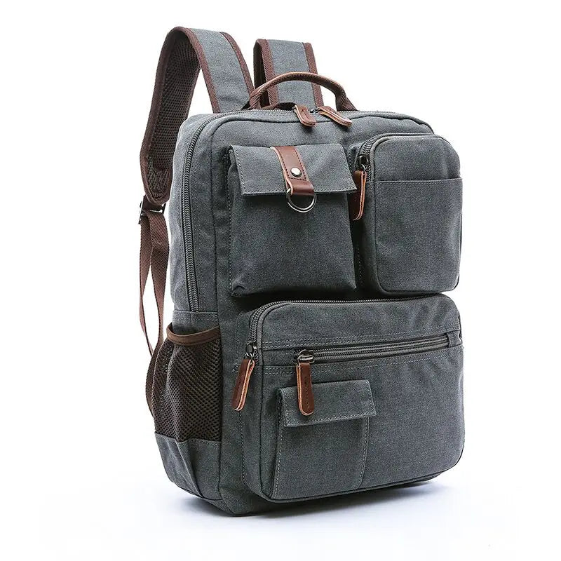 Canvas Laptop Backpack for Students and Travel