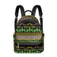 Polynesian Tribal Plumeria Hibiscus Print Backpack - Fashion PU Leather for Teenage Girls