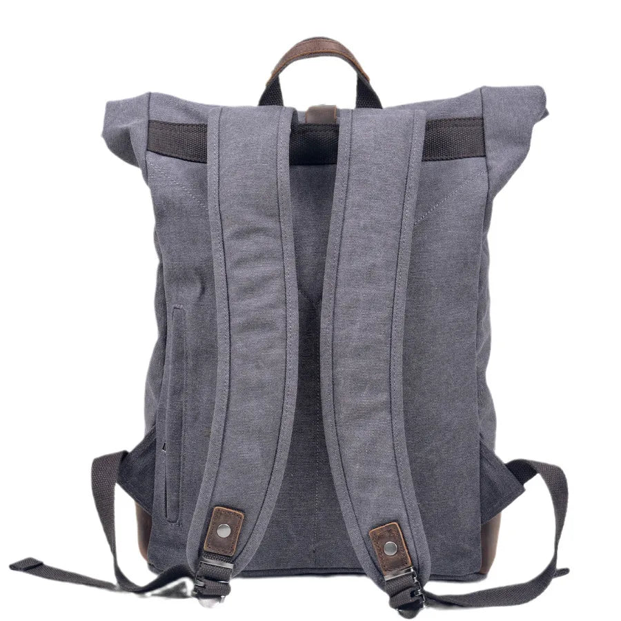 Canvas and Leather Travel Backpack