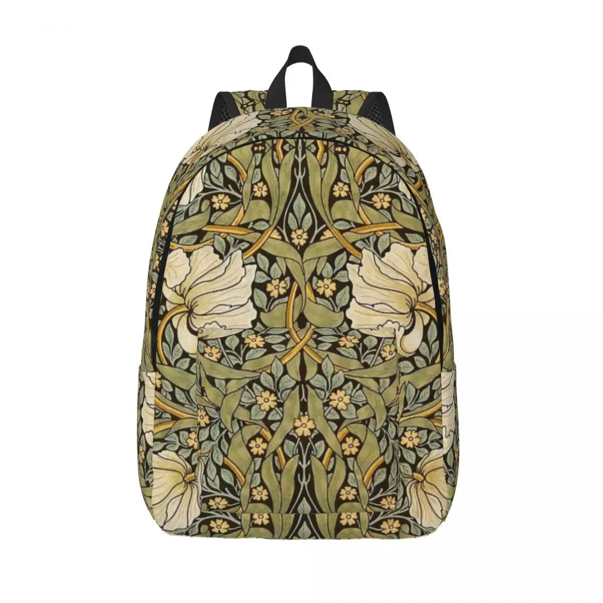 William Morris Tree of Life Canvas Backpack - Floral Art 15 Inch Laptop Bag