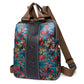 YILIJIAOREN Fashion Designer Canvas Backpack - Large Floral Rucksack for Women Students