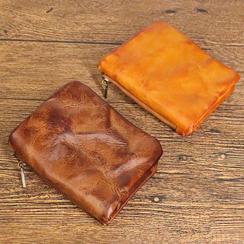 J.M.D Vintage Genuine Leather Wallet with Zipper Coin Pocket