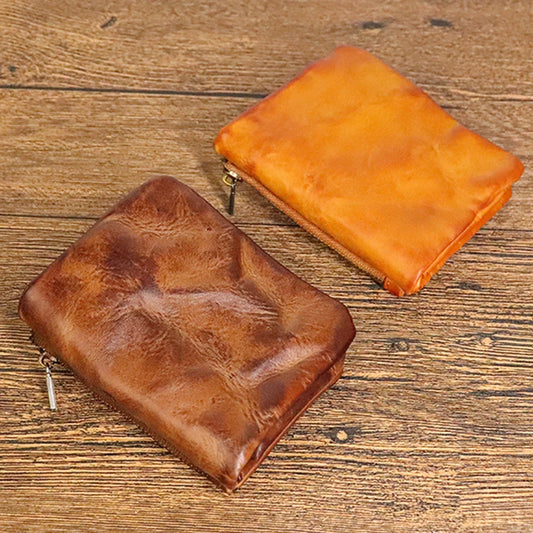 J.M.D Vintage Genuine Leather Wallet with Zipper Coin Pocket