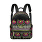 Polynesian Tribal Plumeria Hibiscus Print Backpack - Fashion PU Leather for Teenage Girls