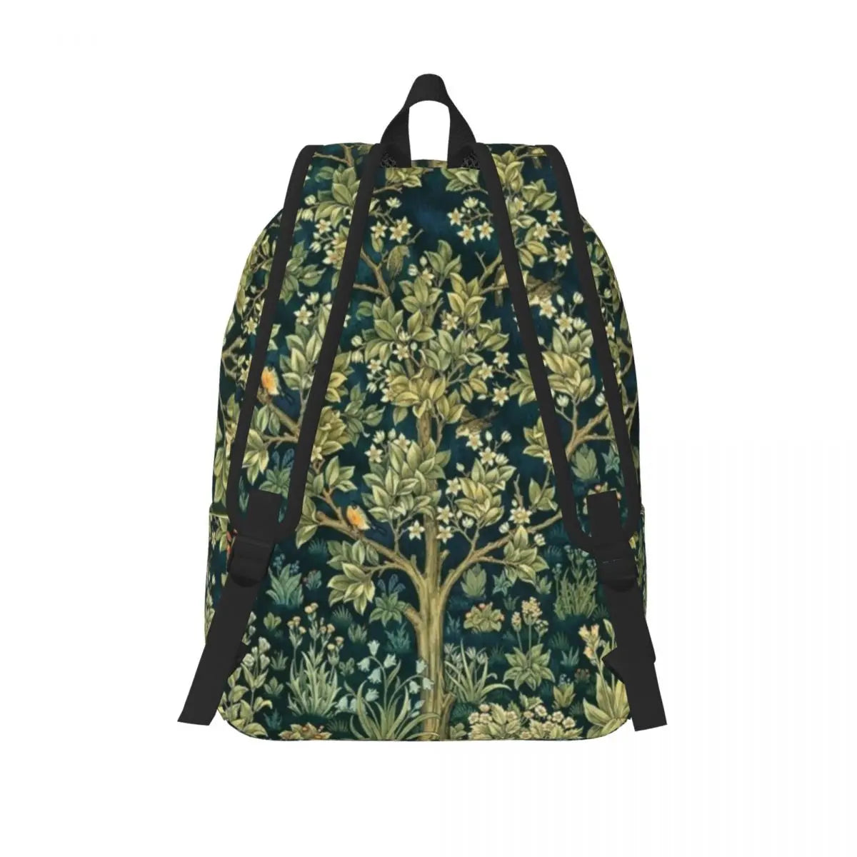 William Morris Tree of Life Canvas Backpack - Floral Art 15 Inch Laptop Bag