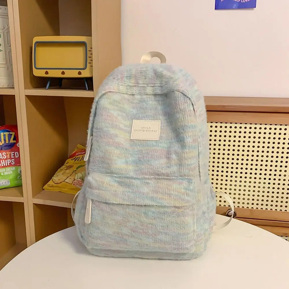 Gradient Color School Backpack - Large Capacity Student Rucksack for Girls