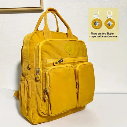 Women's Waterproof Nylon Laptop Backpack - Multi-Pocket Travel & School Bag