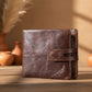CONTACT'S Crazy Horse Leather Men's Wallet with Coin Purse