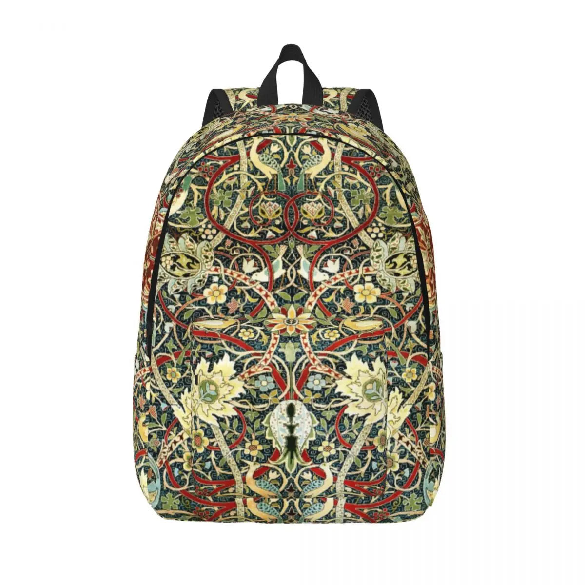 William Morris Tree of Life Canvas Backpack - Floral Art 15 Inch Laptop Bag