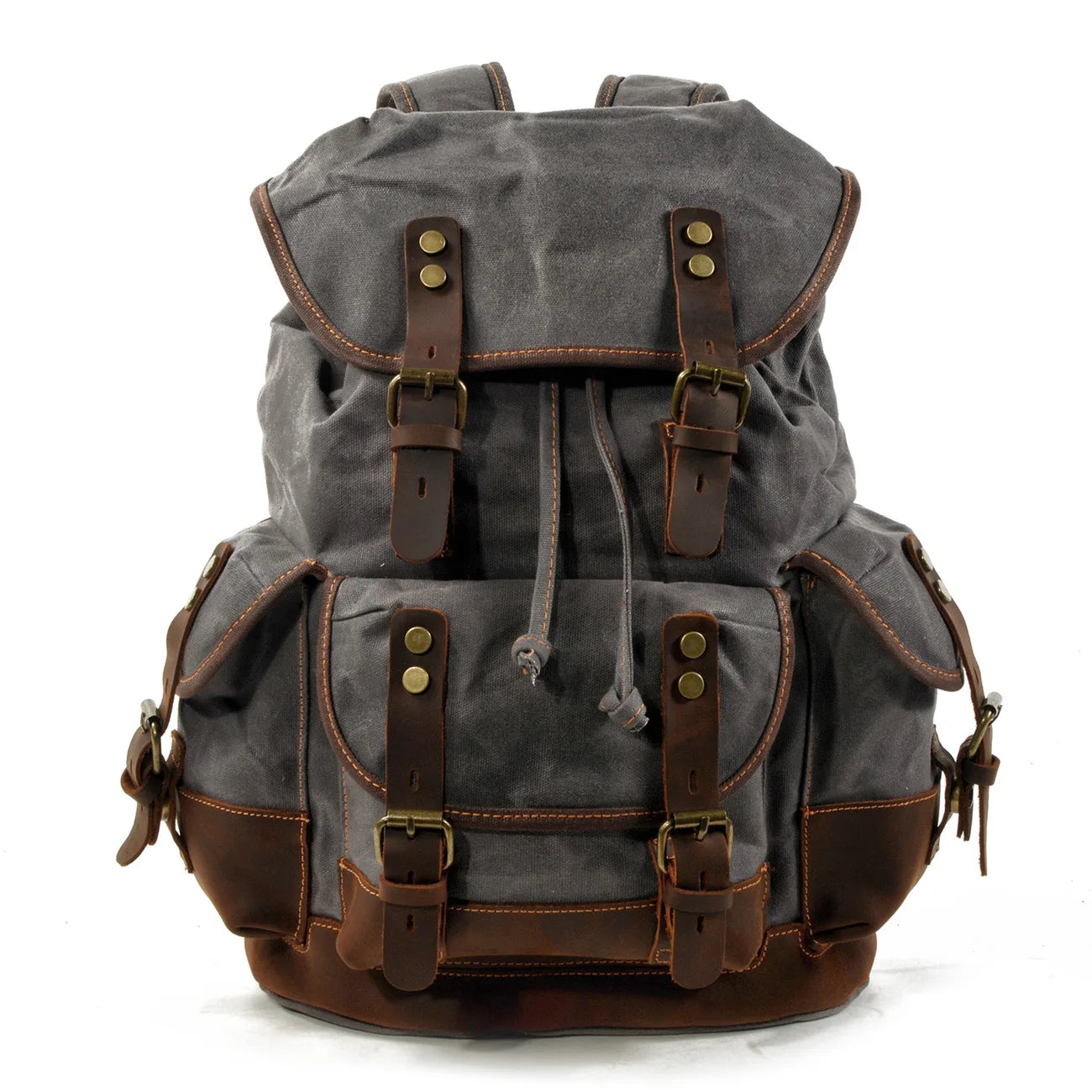 Canvas Leather Travel Backpack